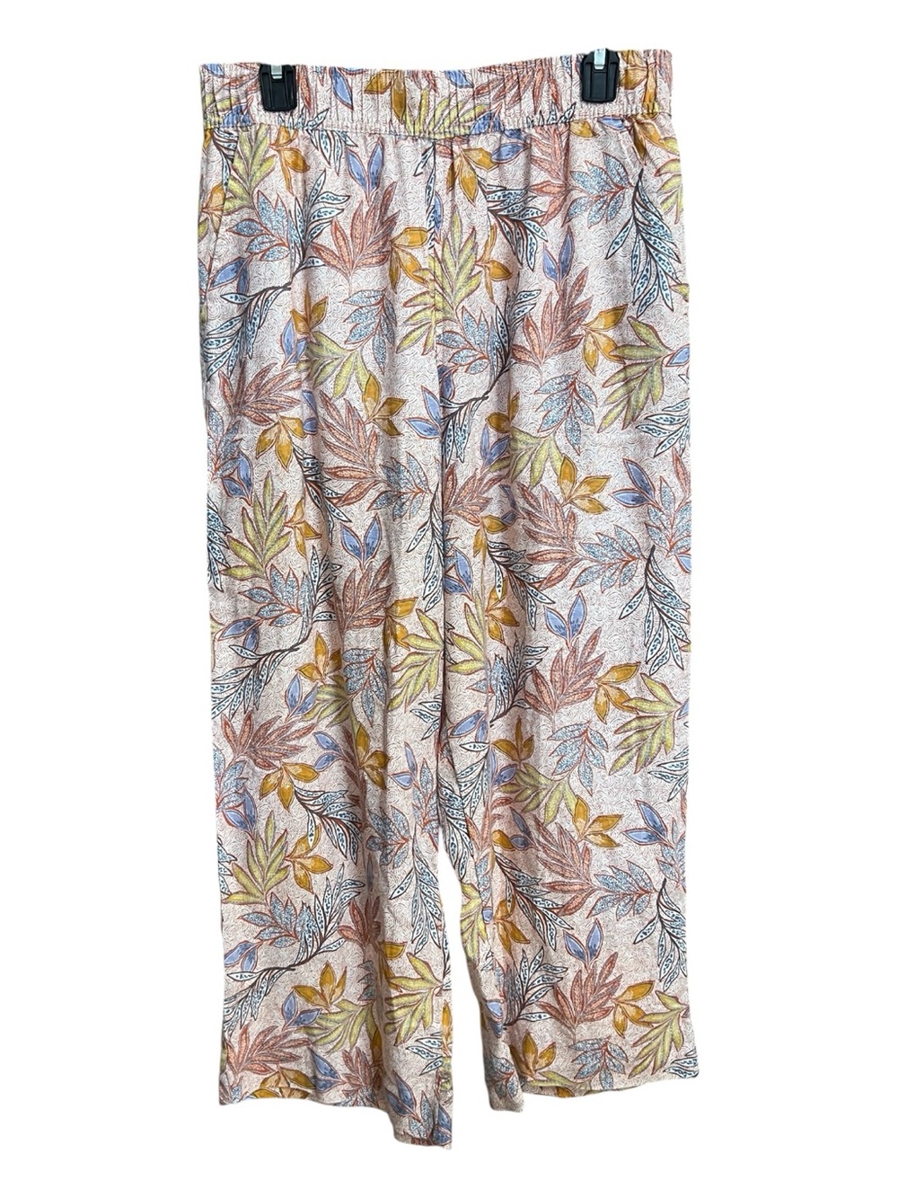 EUC Nicole Miller New York Floral Linen Pull-On Pants | Size Medium